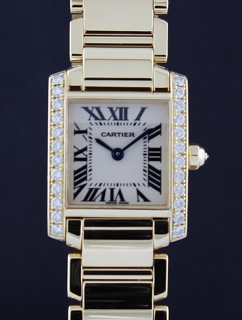 (image for) A 18K CARTIER YELLOW GOLD TANK FRANCAISE LADY WATCH / 2385